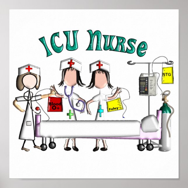 ICU Nurse Leinwand Art - Unique 3D Artist Graphics Poster (Vorne)