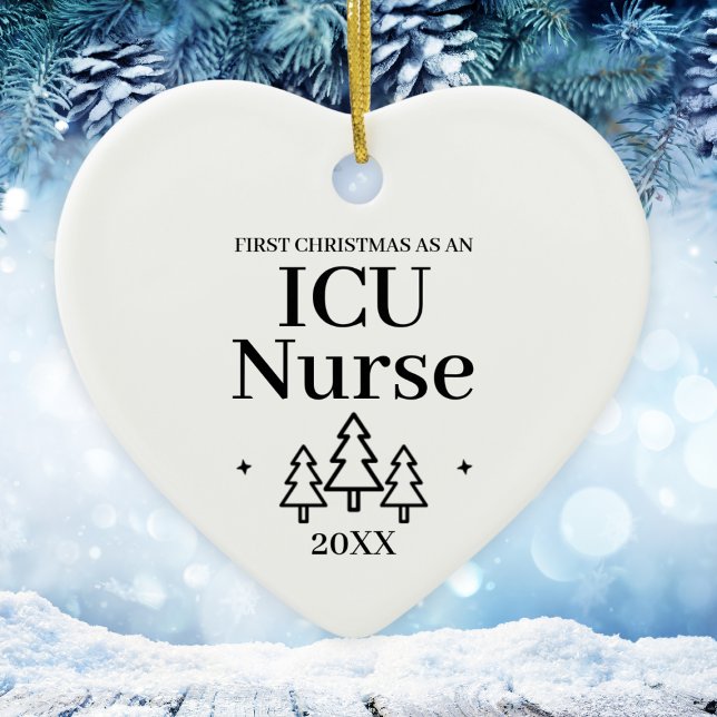 ICU Nurse New Job Weihnachten Keramik Ornament (ICU Nurse New Job Christmas Ceramic Ornament
)