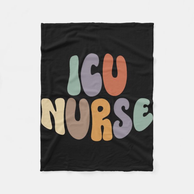 ICU Nurse Proud Karriere Beruf Fleecedecke (Vorderseite)