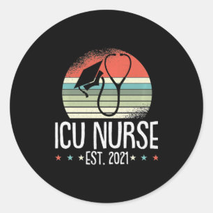 Icu Nurse Runder Aufkleber