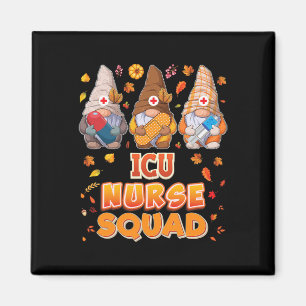 Icu Nurse Squad Gnomes Erntedank Dankbarer Fall Magnet