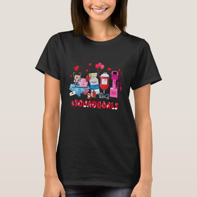 ICU Nurse Squad Goals Happy Valentines Day Funny I T-Shirt (Vorderseite)