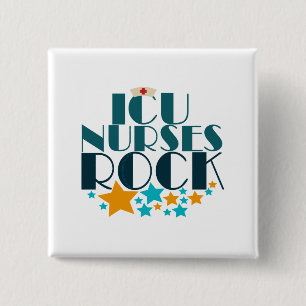 ICU Nurses Rock Button