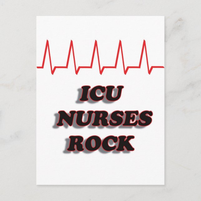 ICU NURSES ROCK POSTKARTE (Vorderseite)
