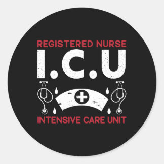Icu registrierte Krankenanstalt RN Medical Intensi Runder Aufkleber