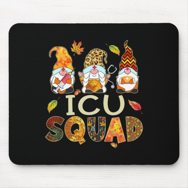 ICU Squad Gnome Nurse Leopard Erntedank Fall St Mousepad (Vorne)