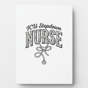 ICU Stepdown Krankenschwester Vintage Blumen Steth Fotoplatte