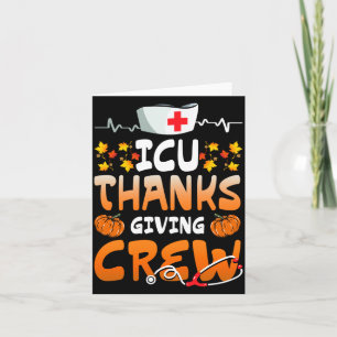 ICU Thanksgiving-Crew Hostal Krankenpfleger Scrub Karte