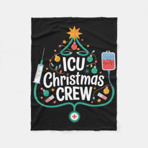 Icu Weihnachts-Crew Holiday Nurse Intensivpflege U Fleecedecke