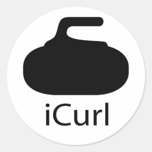 iCurl Runder Aufkleber