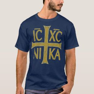 ICXC NIKA Christogram Cross Orthodox Christlich Di T-Shirt
