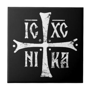 ICXCNIKA Kreuz orthodoxe Religion Christentum Symb Fliese