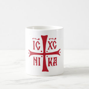 ICXCNIKA Kreuz orthodoxe Religion Christentum Symb Kaffeetasse