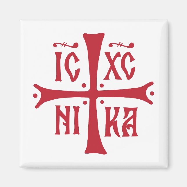 ICXCNIKA Kreuz orthodoxe Religion Christentum Symb Magnet (Vorne)