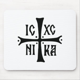 ICXCNIKA Kreuz orthodoxe Religion Christentum Symb Mousepad