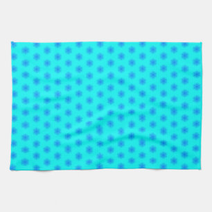 Icy Aqua und Blaues Schneeflockenmuster Küchentuch