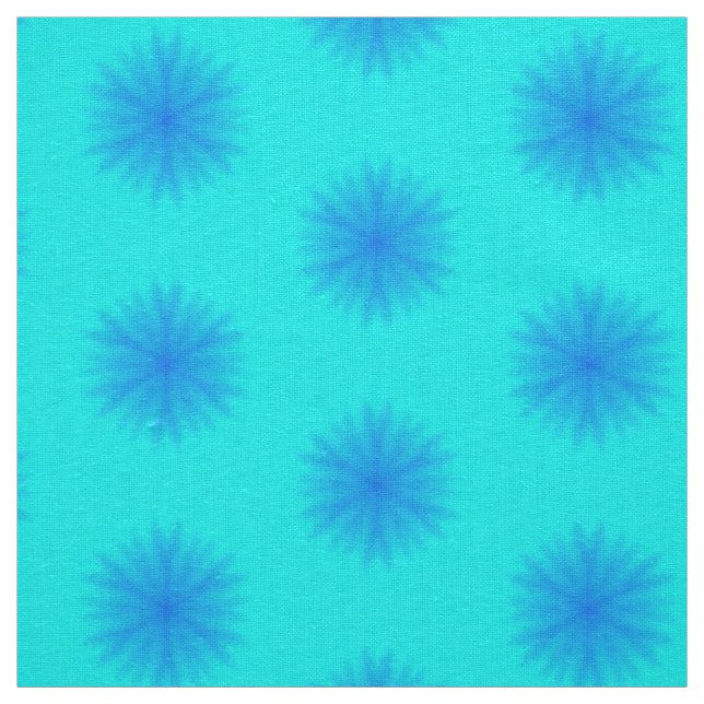Icy Aqua und Blaues Schneeflockenmuster Stoff (Muster)