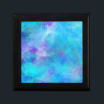 Icy Blue Abstract Design Erinnerungskiste<br><div class="desc">Icy Blue abstrakte Kunst mit Marmorstruktur. Blues,  Purpel und Pinks mischen sich zu einer ätherischen Textur.</div>