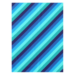 Icy Blue Aquamarin Stripes Small Tableclout Tischdecke