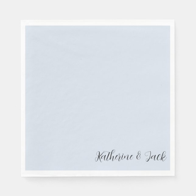 Icy Blue Custom Luncheon Napkins Serviette (Vorderseite)