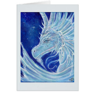 Icy Blue Dragon Card von Renee L. Lavoie