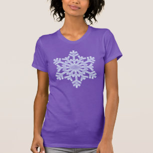 Icy Blue Frozen Snowflake Frohe Winter Weihnachten T-Shirt