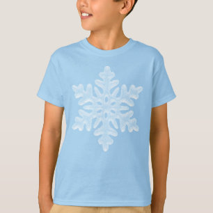 Icy Blue Frozen Snowflake Frohe Winter Weihnachten T-Shirt