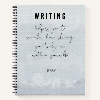 Icy Blue Journal with Name Personalization Notizbuch