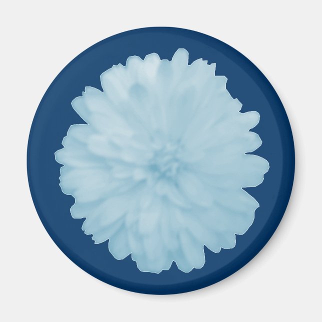 Icy Blue Marigold Magnet (Vorne)