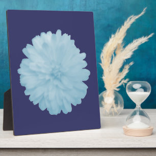 Icy Blue Marigold Plaque Fotoplatte