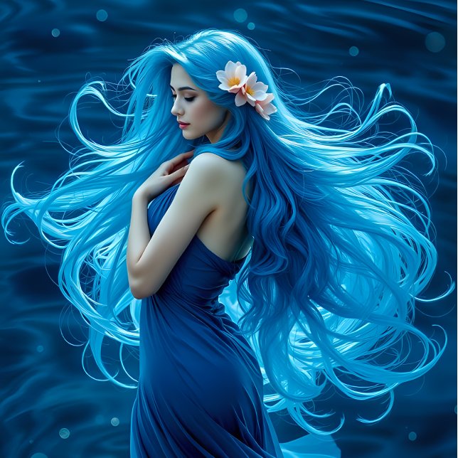 Icy Blue Mermaid Schnitt Paper v2 Seidenpapier (Von Creator hochgeladen)