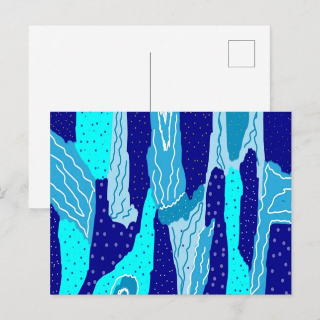 Icy Blue Ocean Postkarte (Vorne/Hinten)