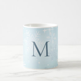Icy Blue Snowflake Signature Kaffeetasse
