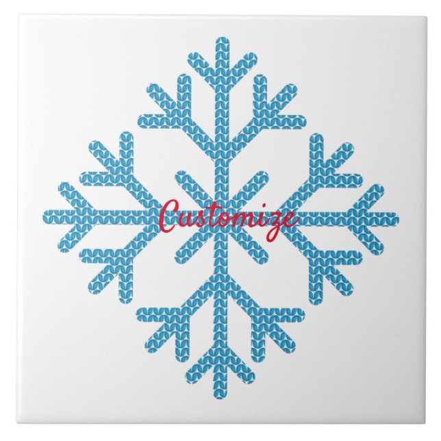 Icy Blue Snowflake Thunder_Cove Fliese (Vorderseite)