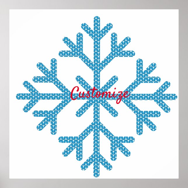 Icy Blue Snowflake Thunder_Cove Poster (Vorne)