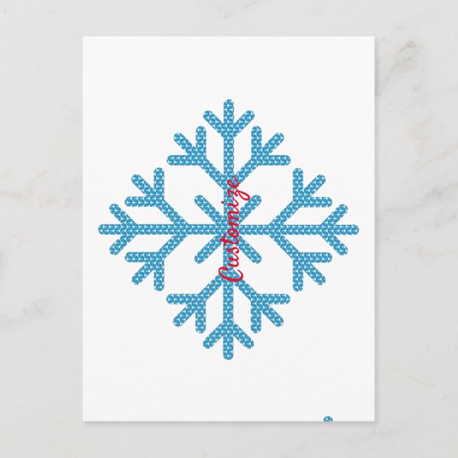Icy Blue Snowflake Thunder_Cove Postkarte (Vorderseite)