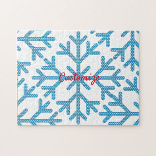 Icy Blue Snowflake Thunder_Cove Puzzle