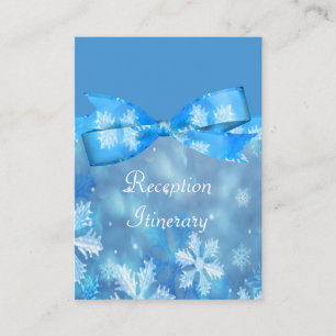 Icy Blue Winter Wonderland Wedding Begleitkarte