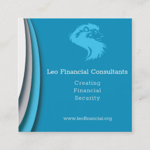 Icy Blues Modern Quadratische Visitenkarte