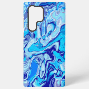 Icy Deep Sea Blue Abstrakt Marble Liquid Samsung Galaxy Hülle