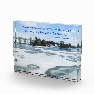 Icy English Lake - Personalisiert Fotoblock