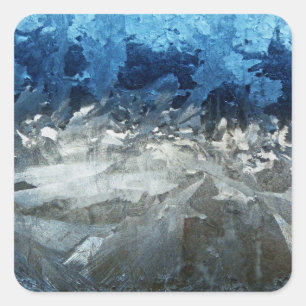 Icy-Fenster Quadratischer Aufkleber
