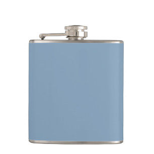 Icy Glacier Lake Blue Gray, neutrale Solid Color Flachmann