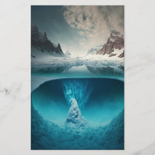 Icy Mountain View Briefpapier