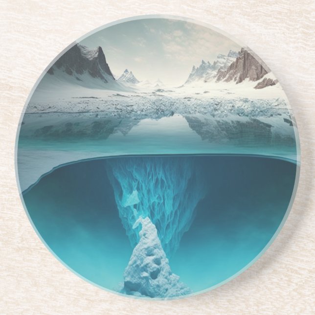 Icy Mountain View Getränkeuntersetzer (Vorne)