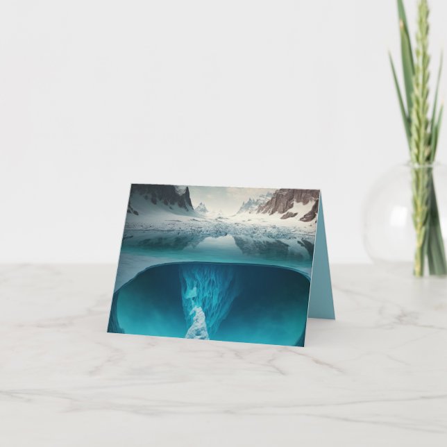 Icy Mountain View Karte (Vorderseite)