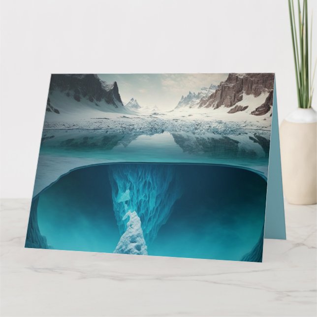 Icy Mountain View Karte (Vorderseite)