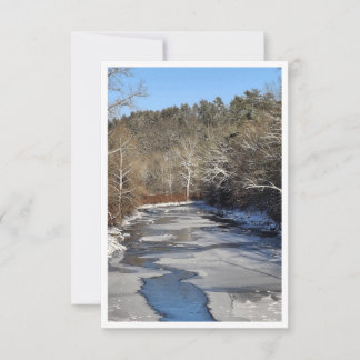 Icy NH River during January Note Card Mitteilungskarte