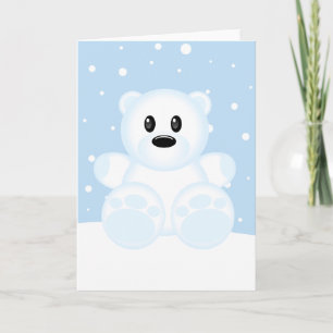 Icy Polar Bear Feiertagskarte