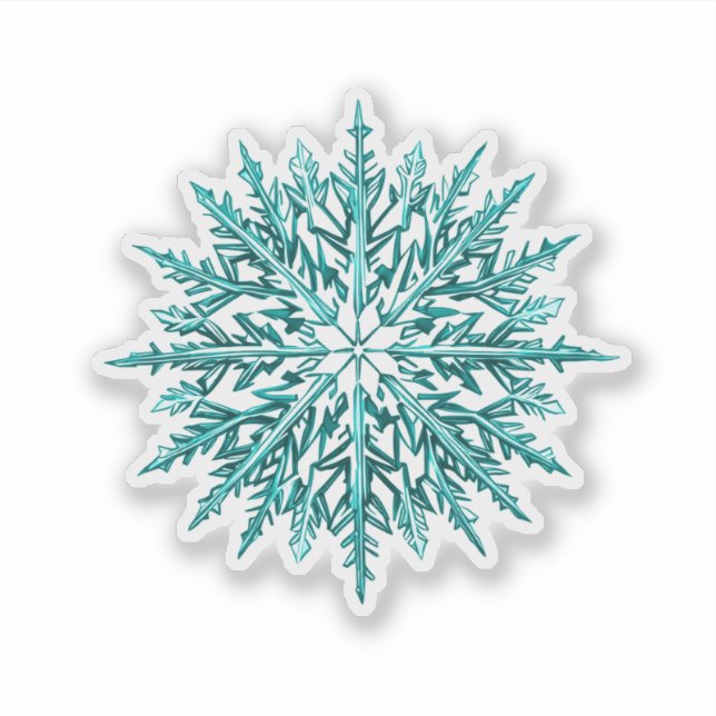 Icy Snowflake Aufkleber (Vorderseite)